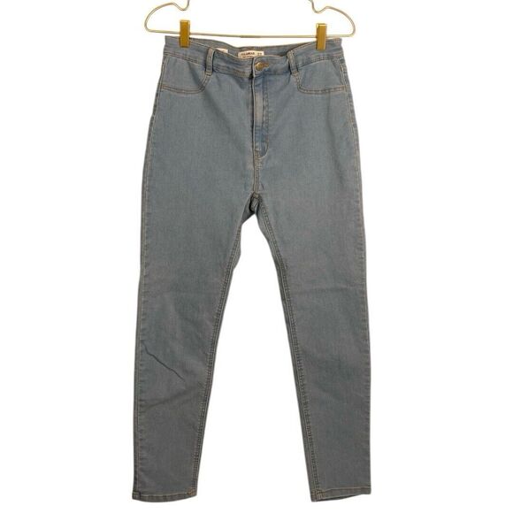 Pull & Bear Woman Skinny‎ High Waisted Jeans Blue Size 12 391 - Picture 1 of 9